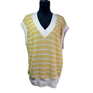 Zara V-Neck Sleeveless Knit Vest size L